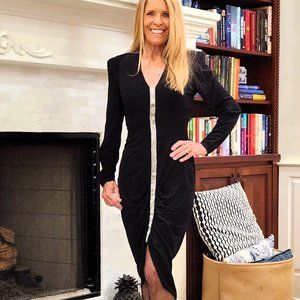 PARTY DRESS:   Black with Silver